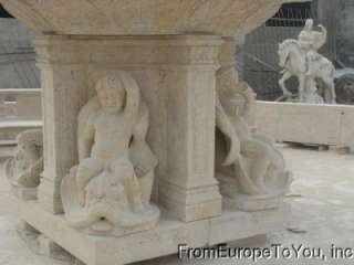 MONUMENTAL HAND CARVED MARBLE FIGURAL FOUNTAIN  FNT21  