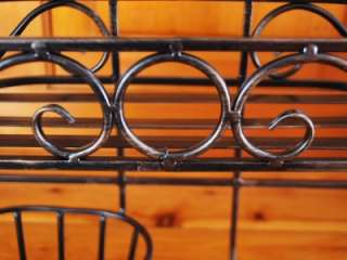 Wrought Iron French Style Bathroom Shelf Antique Brown  