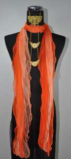 Ruffled Silk Scarf Shawl Wrap Hijab Multicolor Choices  