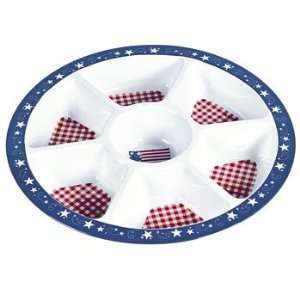   Gingham Round Platter   Tableware & Serveware