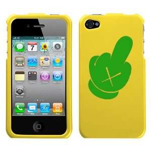   kaws disney mickey mouse glove middle finger on yellow phone cover