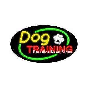  Flashing Dog Training Neon Sign (Oval)