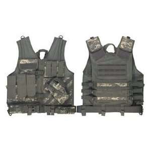  Army Digital Camo Cross Draw Tactical Vest w/ Pistol 