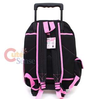Sanrio Hello Kitty Large School Roller Backpack Lunch Bag Set Black 