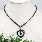 Black Hematite Column Stone Heart Bead Necklace *Strand  