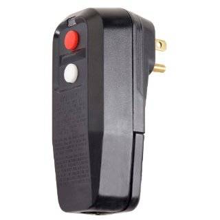   Black Color User Attachable Right Angle GFCI Male Plug With Auto Reset