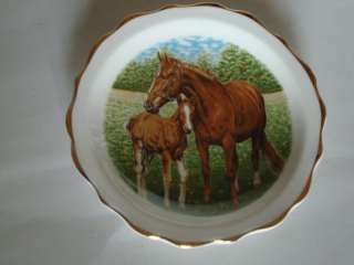 Heritage Regency Horse & Foal Coaster Miniature Plate  