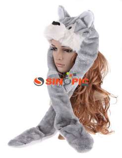 HOT Gift   Fashion Party Animal Fancy Dress Costume Hat Cap Gloves 