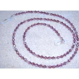   Borealis Crystal & Silver Beads Eyeglass Holder Chain 