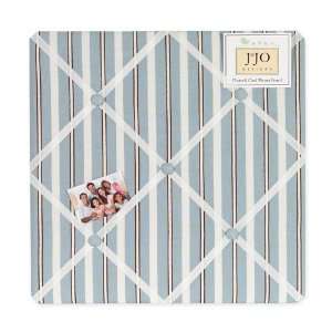    Brown and Blue Argyle Fabric Memory/Memo Photo Bulletin Board Baby