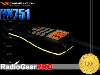 Standard Horizon HX751 6W Floating VHF Handheld Radio  