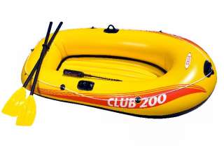 INTEX Club 200 Inflatable Raft Boat w/ Oars & Air Pump 000000000000 