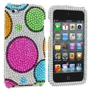   Blue Bubbles Bling Rhinestone Case Cover For Ipod Touch 4th Gen 4g 4