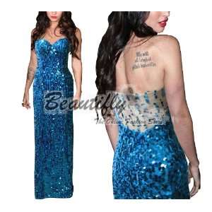   Sequins Cocktail Ball Evening Prom Party Long Formal Gown Women Dress