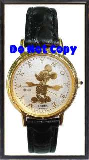 NEW Disney Lorus Mickey Mouse Gold Silhouette Watch HTF  