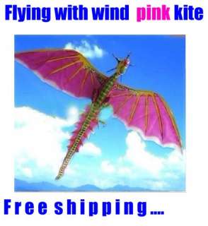   Pterosaur Kite Flying Jurassic Dragon Dinosaur Kite pink kites  