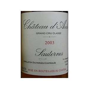  2003 Chateau DArche Sauternes Grand Cru Classe 750ml 