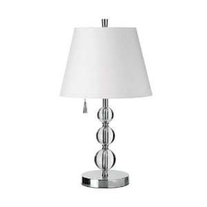 Dainolite DT500 PC WH 1 Light Table Lamp in Polished Chrome with White 
