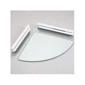  KNAPE & VOGT 89WHC1212 Glass Corner Shelf Clear White 12 