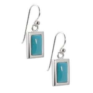  Barse Sterling Silver Turquoise Rectangle Earrings 