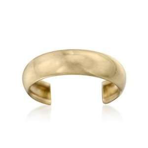  14kt Yellow Gold Wide Adjustable Toe Ring Jewelry