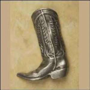  Pewter w/ Copper Wash Boot Pull, Large, Facing Le