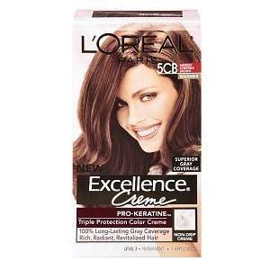  LOreal Paris Excellence Hair Color Creme, 5CB Medium 