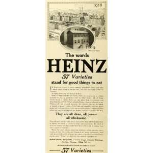  1918 Ad Heinz 57 Varieties Industrial Factory Building 