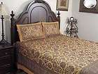   Luxury Print Bedsheet Copper 3P Ethnic Cotton Flat Jaipur Bed Linens