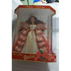  barbie happy holidays doll   1997   box has minor 
