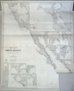 James IMRAY & Son Blue Back Nautical Chart Map 1887 NORTH AMERICA SAN 