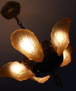 20s Art Deco Antique Chandelier Vintage Ceiling light fixture lamp 