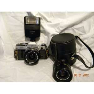  Canon AE 1 35mm FILM SLR Camera w/ Extra Lenses and 