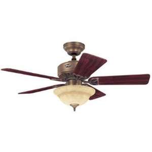 Hunter Auberville Ceiling Fan 20417   Estate Brass 44 Blade Span w 
