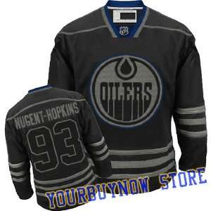 Gear   Ryan Nugent Hopkins #93 Edmonton Oilers Black Ice Jersey Hockey 