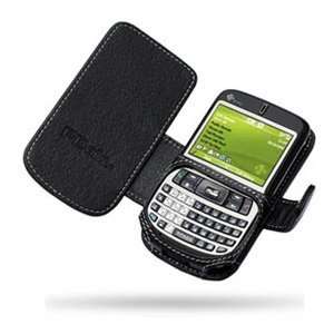   Black Leather Book Style Case for HTC S620 Excalibur / T Mobile Dash