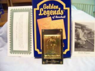 1995 GOLDEN LEGENDS HONUS WAGNER 22KT GOLD FOIL CARD  