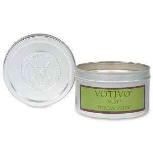  Votivo Travel Tin Candle Tuscan Olive: Home & Kitchen