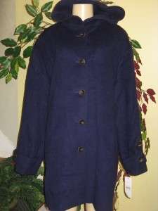   York womens winter Angora Wool blend hooded coat jacket plus24W3X $460