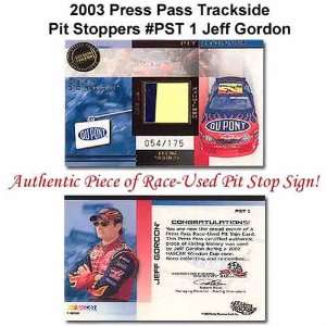  Press Pass Trackside Pit Stopper 03 Jeff Gordon Card 