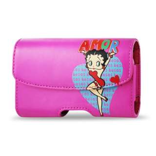 PINK BETTY BOOP LEATHER CASE POUCH CLIP for LG & OTHERS  