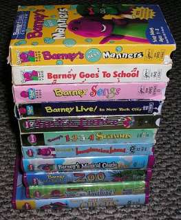 11 Barney & Friends Movie Lot Vhs Video Tapes  