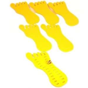  6 Toe Ring Holder Yellow Foam Foot Body Jewelry Display 