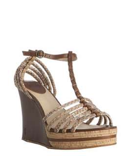 Frye brown snake embossed leather Shay strappy sandals   up 