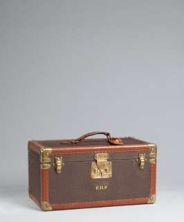 Louis Vuitton brown leather vintage vanity case   