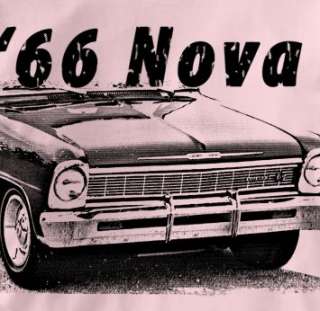 Chevy Nova 1966 Classic PINK Chevrolet Car A T Shirt XL  