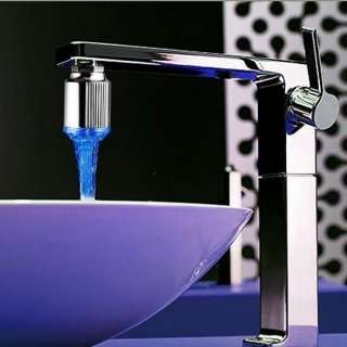 Glow LED Water Faucet Shower Light Temperature Sensor Red Blue Color 