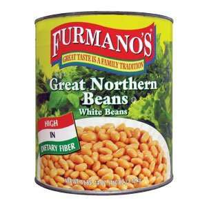 Furmanos Great Northern Beans 6   #10 Cans / CS  Grocery 