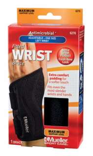   6276 Fitted Wrist Brace Support Carpal Tunnel Pain Relief Black   Left