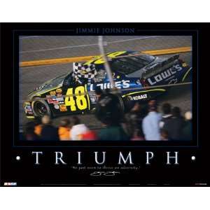 Jimmie Johnson #48 Car Driver Triumph NASCAR Motivational 